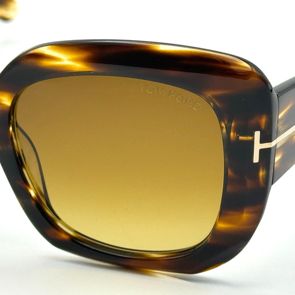 Tom Ford Sunglasses Carla-02 TF1220 55F Havana Square Frame Brown Gradient 52mm main image 5